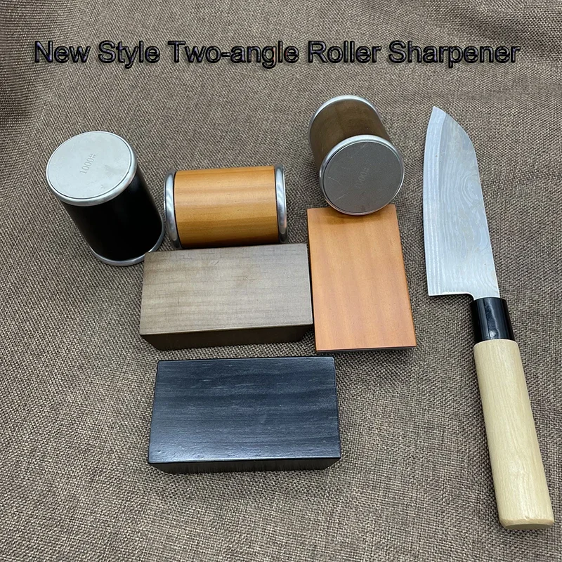 New Wood Upgrade Rolling Knife Sharpener 15&deg;/20&deg; Angle Magnetic Base Woodwork Tool Professional Rollre Sharpeners Diamond Stone