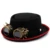 Women Men Gear Glasses Punk style Pork Pie Hat Dad Wool Flat Fedora Hat For Lady Gentleman Gambler Boater Trilby Hat Hat 3