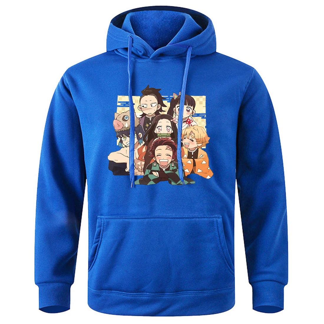 

Anime Demon Slayer Main Character Party Mans Hoodies Street Fashion Sportswears Trend Street Clothes Daily Casual Mens Pullovers