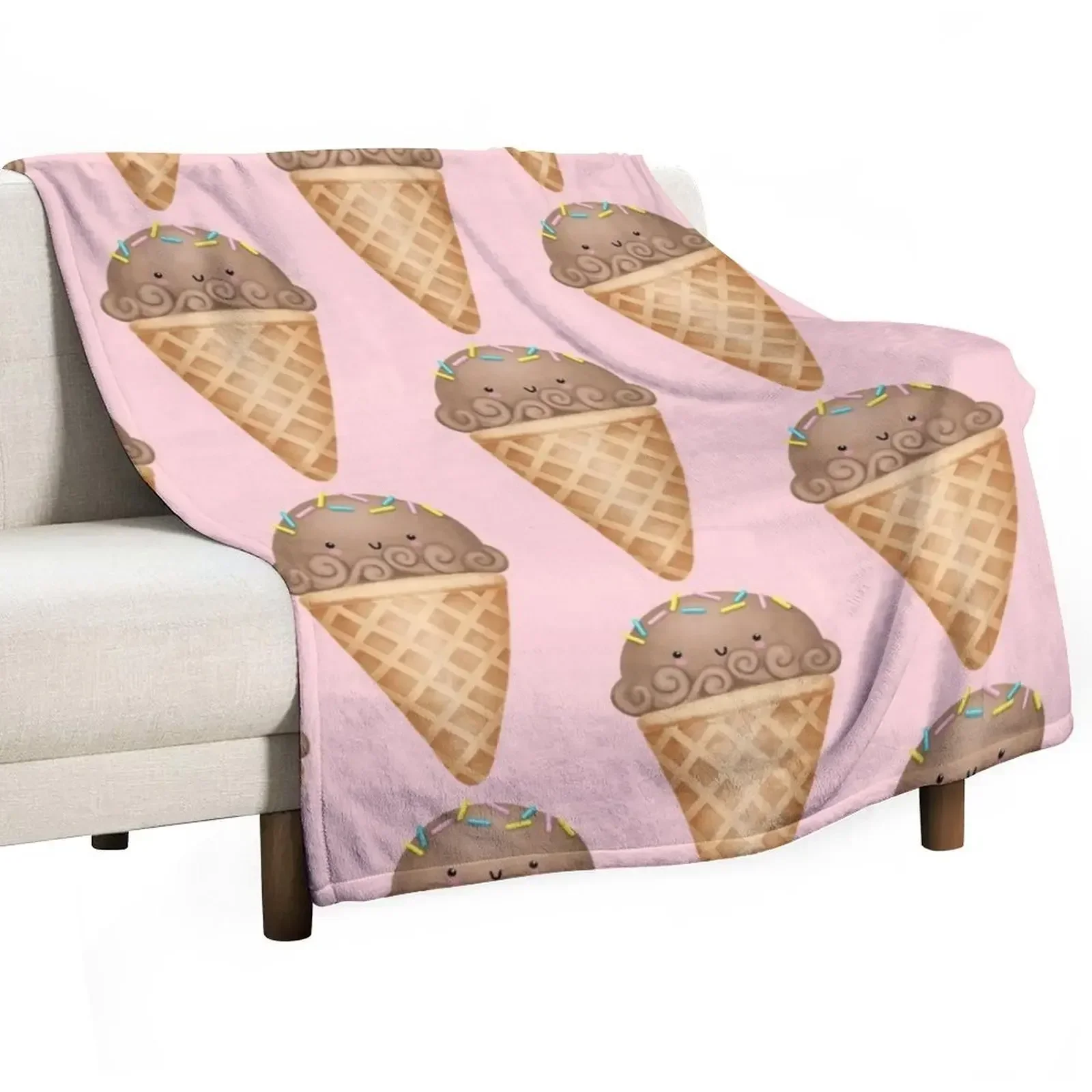 

Chocolate ice cream Throw Blanket Warm Blankets Sofas Of Decoration Blankets