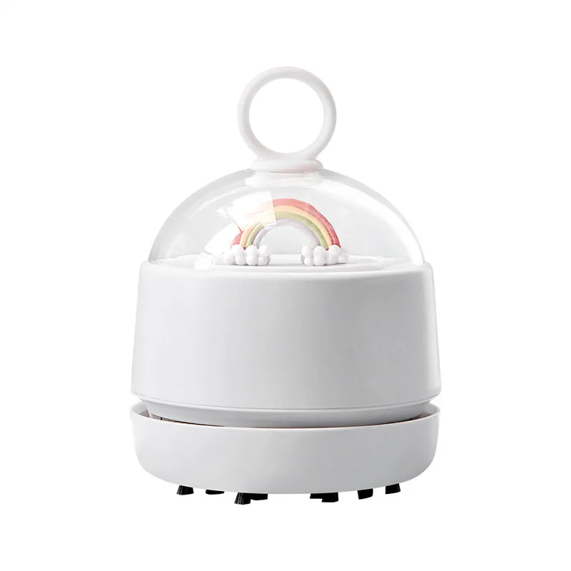 Mini bezvadu putekļsūcējs USB uzlādējams darbvirsmas tastatūras lūžņu gumijas noņēmējs papīra putekļu slaucīšanas birste galda putekļsūcējs_voghion.com