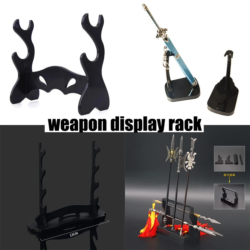 6/9/12/15/27cm Gun Spear Sword Weapon Model Display Rack Stand Plastic Toys Home Decoration Game Anime Peripherals Accessories