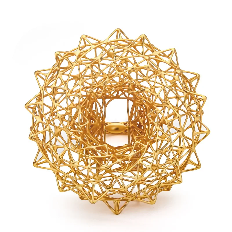 IVOG Innovative Design Sunflowers Rings For Women Gold Color Hollow Out Ring Fashion Jewelry Wholesale Official-Website