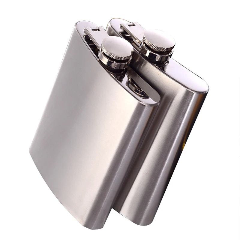 Sleek Stainless Steel Hip Flask - 10oz Portable Alcohol Bottle with Screw Cap