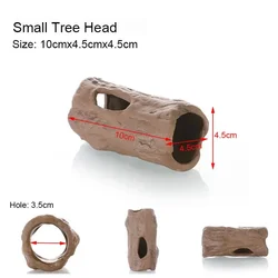 Premium Ceramic Fish & Shrimp Shelter - Scorpion-Style Aquarium Decor - As picture (Small Tree Head)