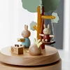 Creative Wooden Music Box Printed Green Small Tree Rabbit Music Box Children's Birthday And Valentine's Day Small Gift Handicrat 3