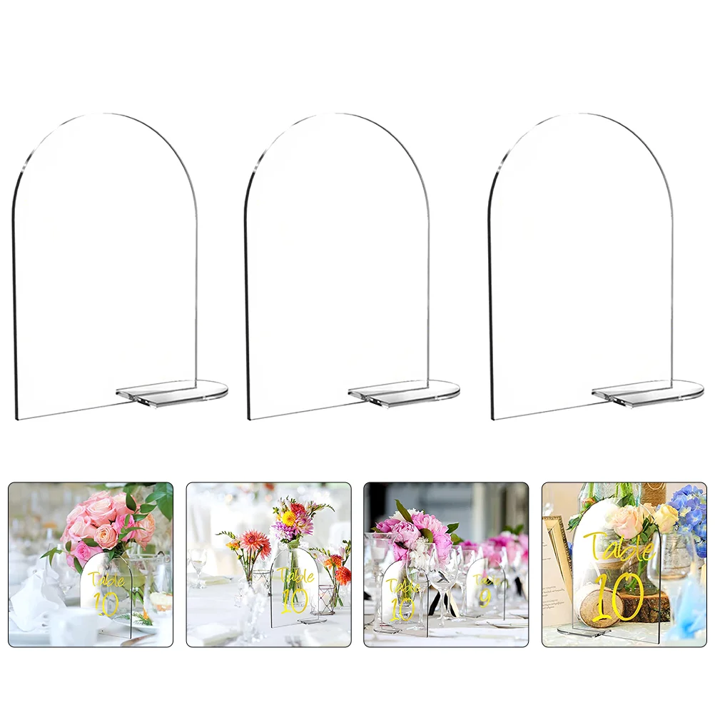 

Wedding Table Cards Reusable Acrylic Signs Number Digital Sign DIY Blank Chair Reserved Clip Centerpiece Decoration