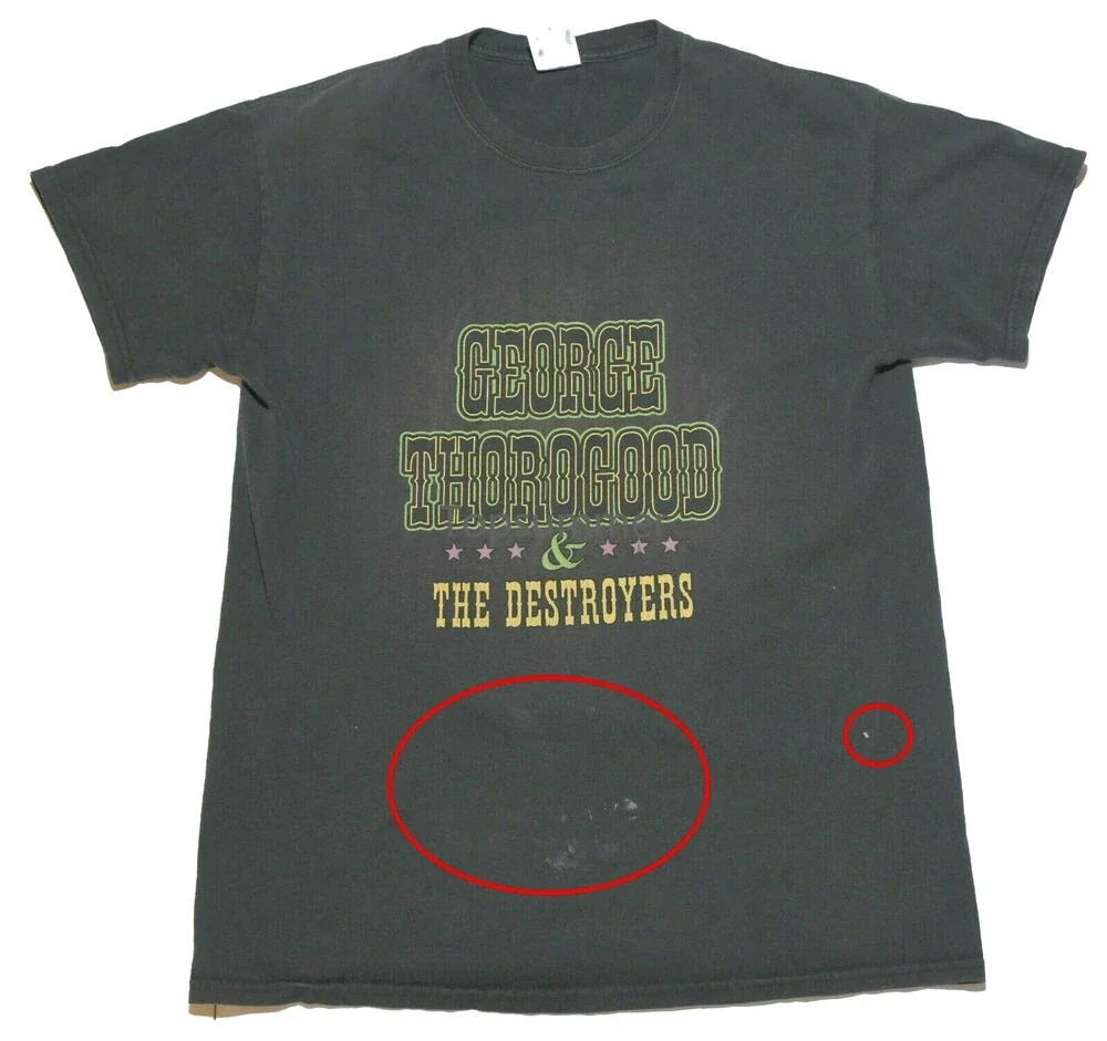 

George Thorogood & The Destroyers T-Shirt Black Short Sleeve Men'S Size Medium M