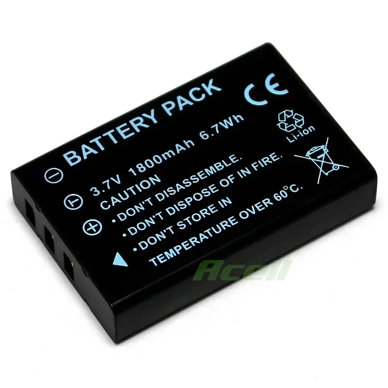 Vhbw Batterie Compatible Praktica Luxmedia Z35, Z160IR, DVC 5.6 FHD - 1600 MAh, Li-Ion, Remplace D-LI7, NP-120