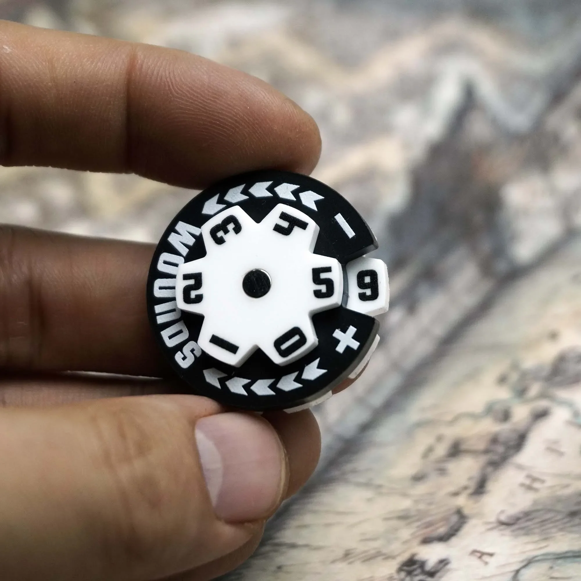 Acrylic Round Counter with 32mm Markers