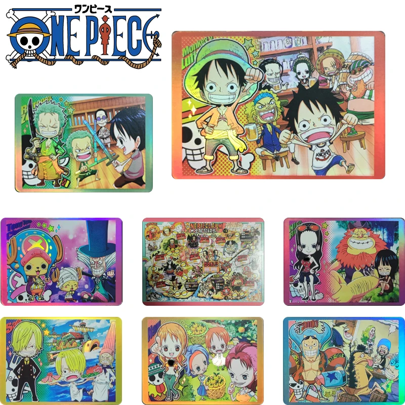 

One Piece Anime Characters Roronoa Zoro Nami Nico Robin DIY Homemade Bronzing Game Toys Collection Card Christmas Birthday Gift