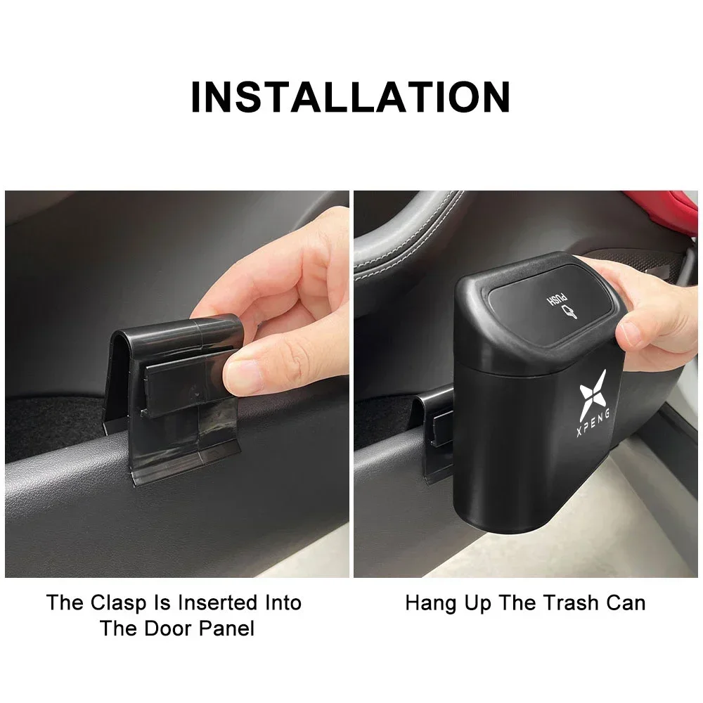 Xpeng P7 G3 G3i G9 P5 X2 N5 F30 H93 Beta Car Trash Bin Hanging Vehicle Garbage Dust Case Interior Accessories car trash can car trash bag