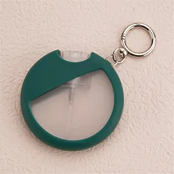 25ml Round Card Spray Perfume Bottle ABS Portable Travel Hydration Oral Empty Refillable Cosmetic Tool with Silicone