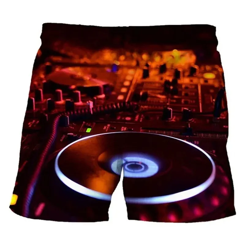 

Модные мужские летние быстросохнущие шорты для музыки DJ 3d пляжные шорты с рисунком для улицы, Гавайские плавательные трусы, крутые ледяные шорты