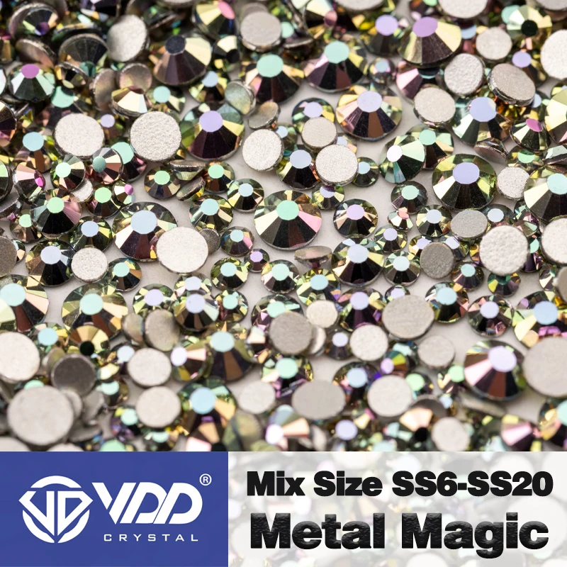 VDD Neue Magma-Farbe Mix Größe SS6-SS20 Hochwertige Glas Strass Kristall Flatback Steine Für Nail art DIY Handwerk Dekorationen – Detail 14
