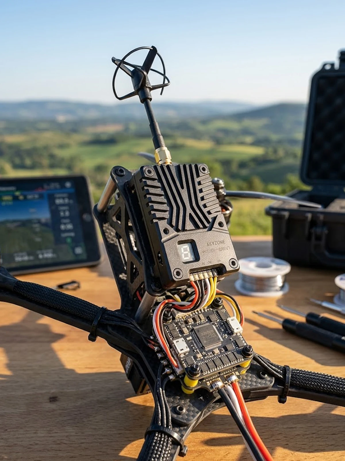 Original SKYZONE TX2500 4.9G/5.8G 2.5W VTX High Power Video Transmitter with CNC Case Cooling Fan SMA for FPV Long Range Drone
