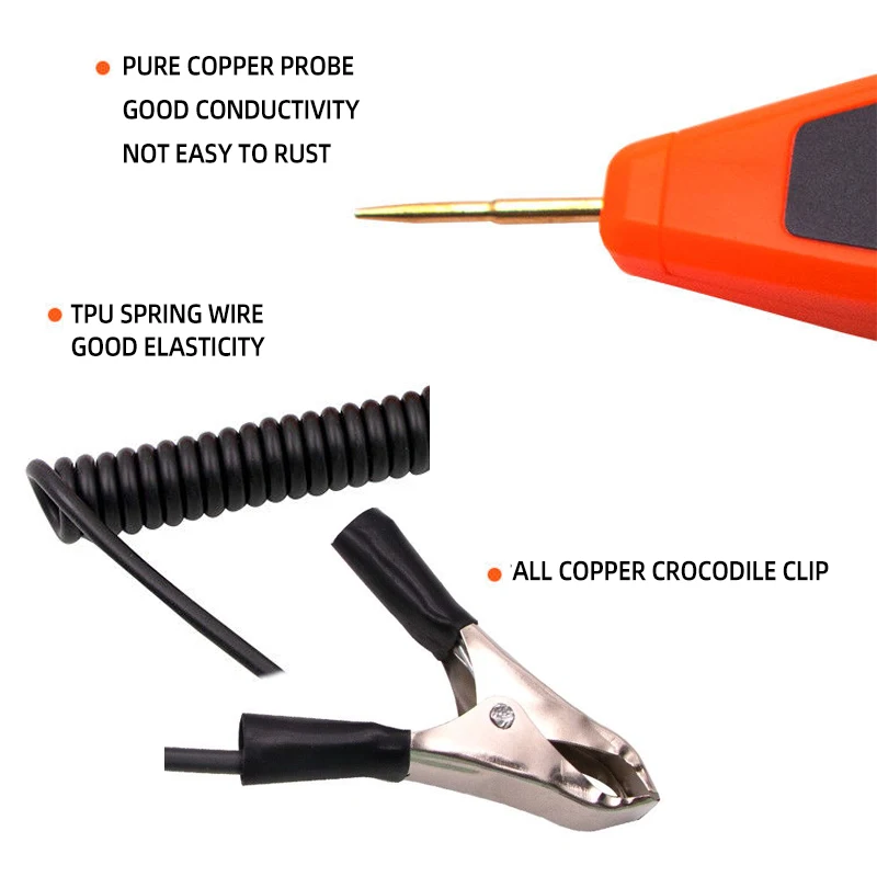 1PC Car Test Light Pen Line Detection and Power Verification Multifunctional Digital Display Electrician Specific Maintenance 3