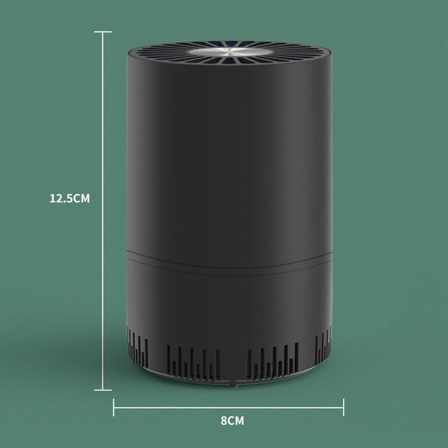 가정용 자동 연기 감지기 헤파 필터, 자동차 공기 청정기 USB 케이블, 저소음 야간 조명, 데스크탑 블랙