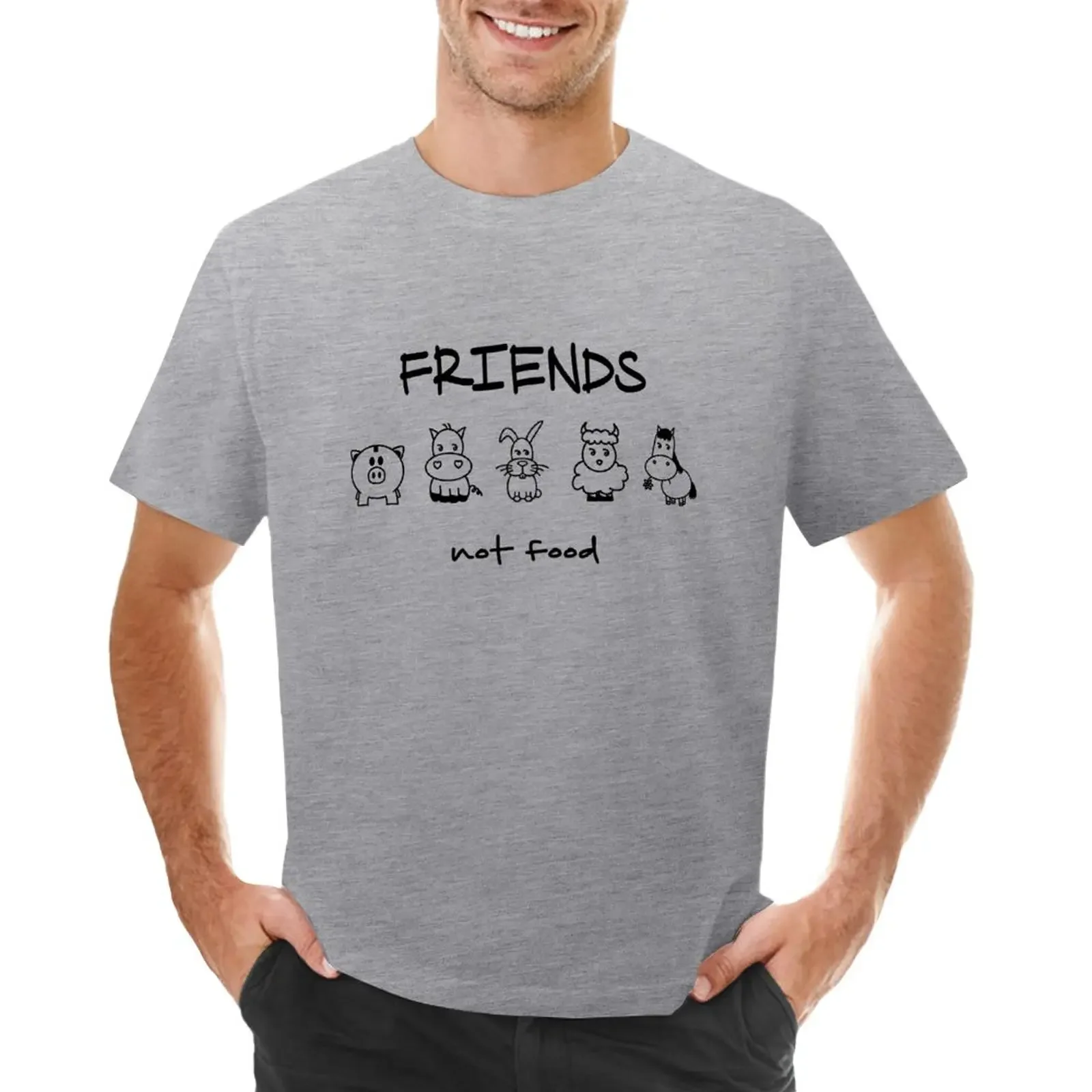 

Friends Not Food T-Shirt heavyweights blacks summer tops mens t shirts