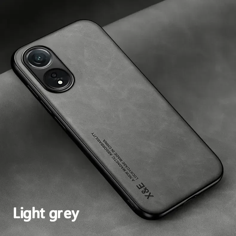 Leather Shockproof Phone Case with Magnetic Protection