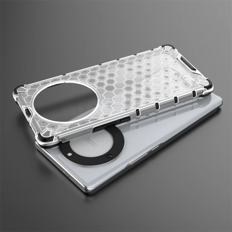 Honeycomb Shockproof Translucent TPU Armor Case - Durable Protective Cover