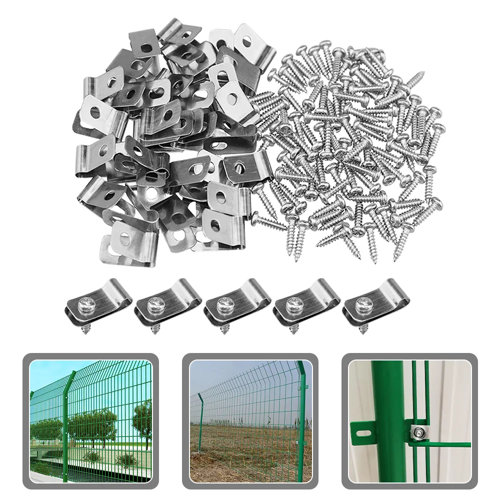 

Wire Fence Clips Stainless Steel For Cage Heavy Duty Metal Buckle Fencing Mounting Cord
