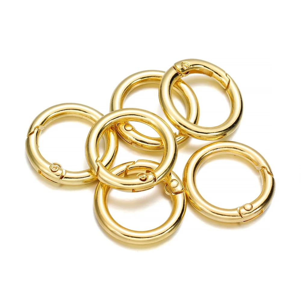 5pcs Metal Spring Clasps for Keychains, Bags, and Jewelry Making