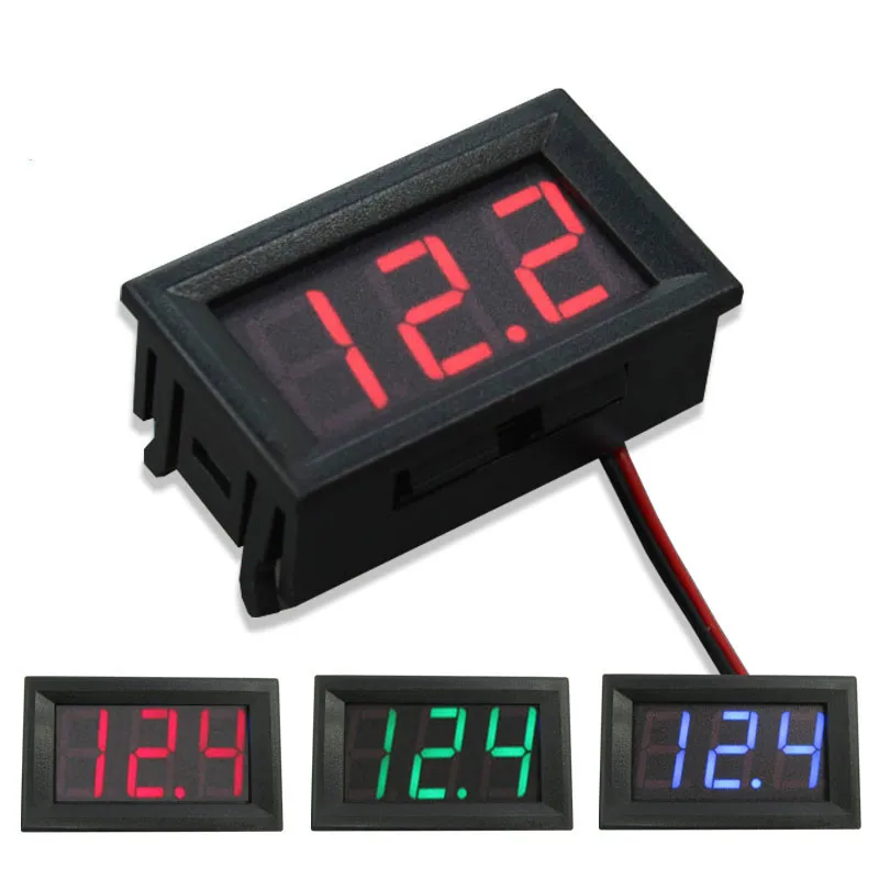 DC4.5V-30V Waterproof Digital Voltmeter Car Boat Motorcycle 0.56inch LED Display thumbnail 4