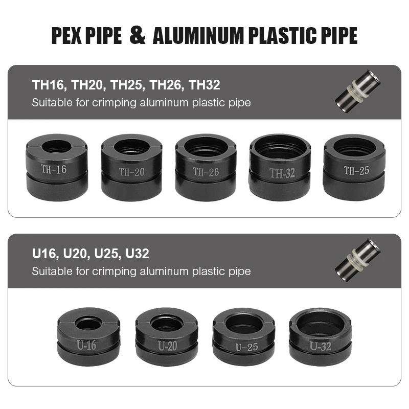 Hydraulic Pipe Crimping Jaw TH U Pipe for Pex Fittings and V M VAU VUS press moulds for Cooper Cube pex pipe crimping tools hydraulic pipe crimping tools hydraulic crimping tool