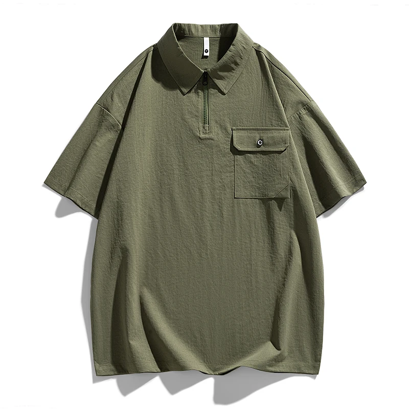 Plus Size 8xl Men Polo Shirt Stripe Big Pocket Cool Quick Dry Oversize 6xl 7xl Zipper Breathable Short Sleeve Summer Male Tshirt 8 S19e59c01d18a4440b419b2ba0eebee48O