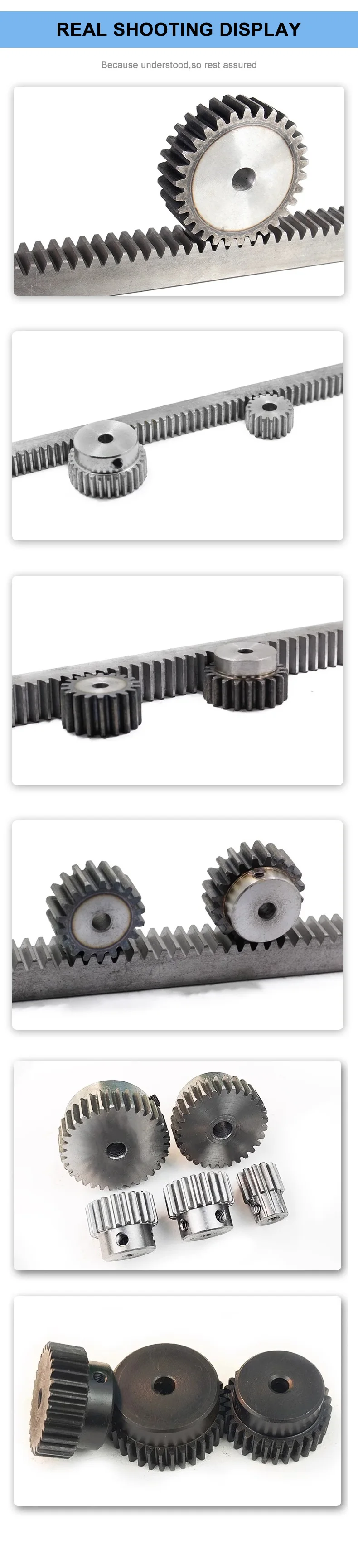 2 Teile/los 1 Modul Hohe Präzision Zahnstange Stahl 10*10*500mm + 2PCS 1M12T-34T Ritzel 45 stahl Getriebe Metall Transfer – Detail 16