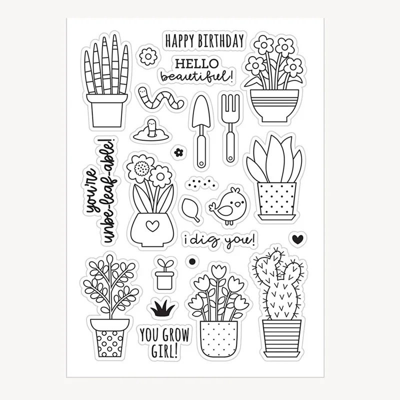 New Happy birthday Transparent Silicone Clear Rubber Stamp Cling Diary Scrapbooking DIY
