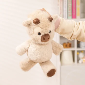 Fluffy Sitting Cow Plush Toy 1