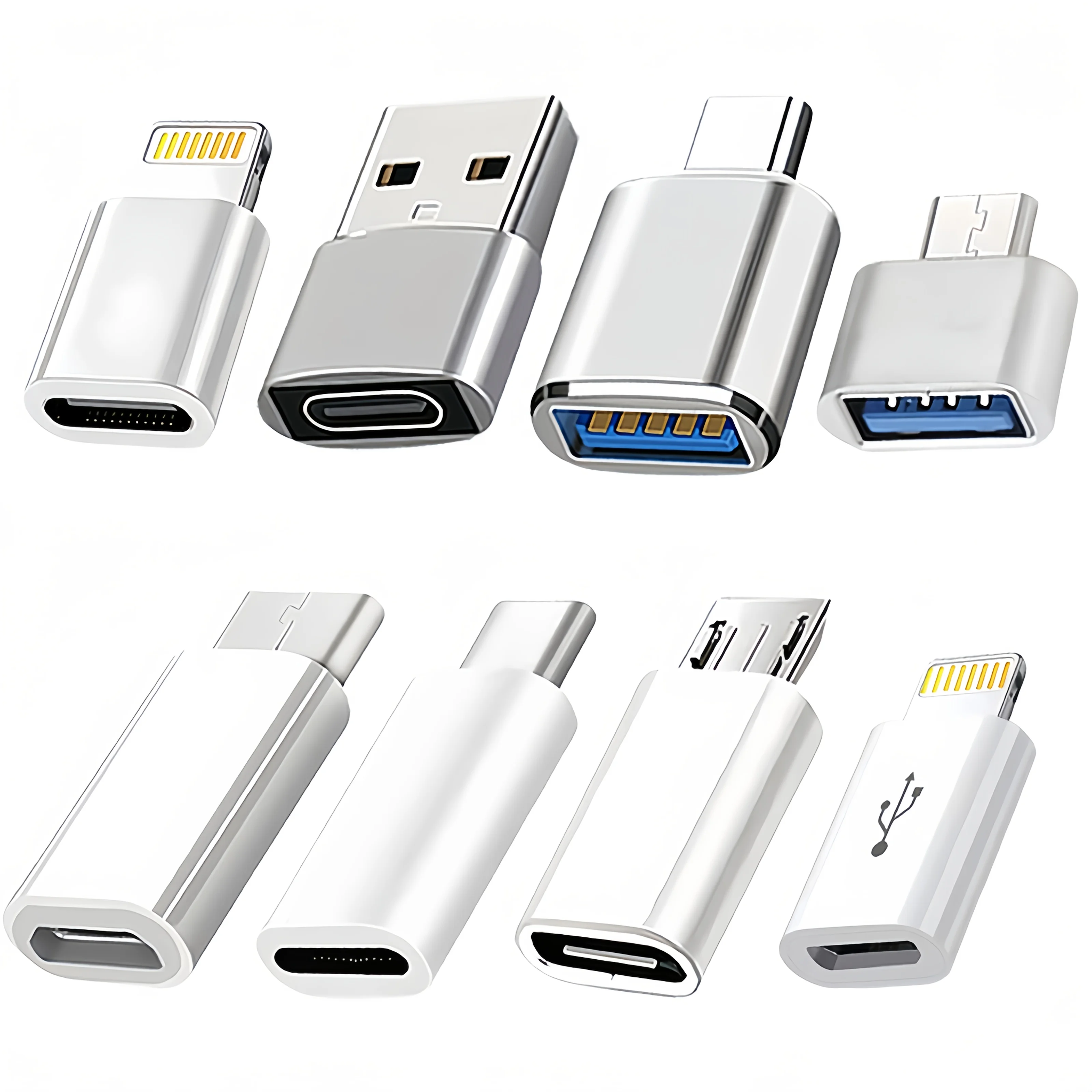 Premium 8-Piece USB-C Adapter Kit for Fast Charging & Data Transfer