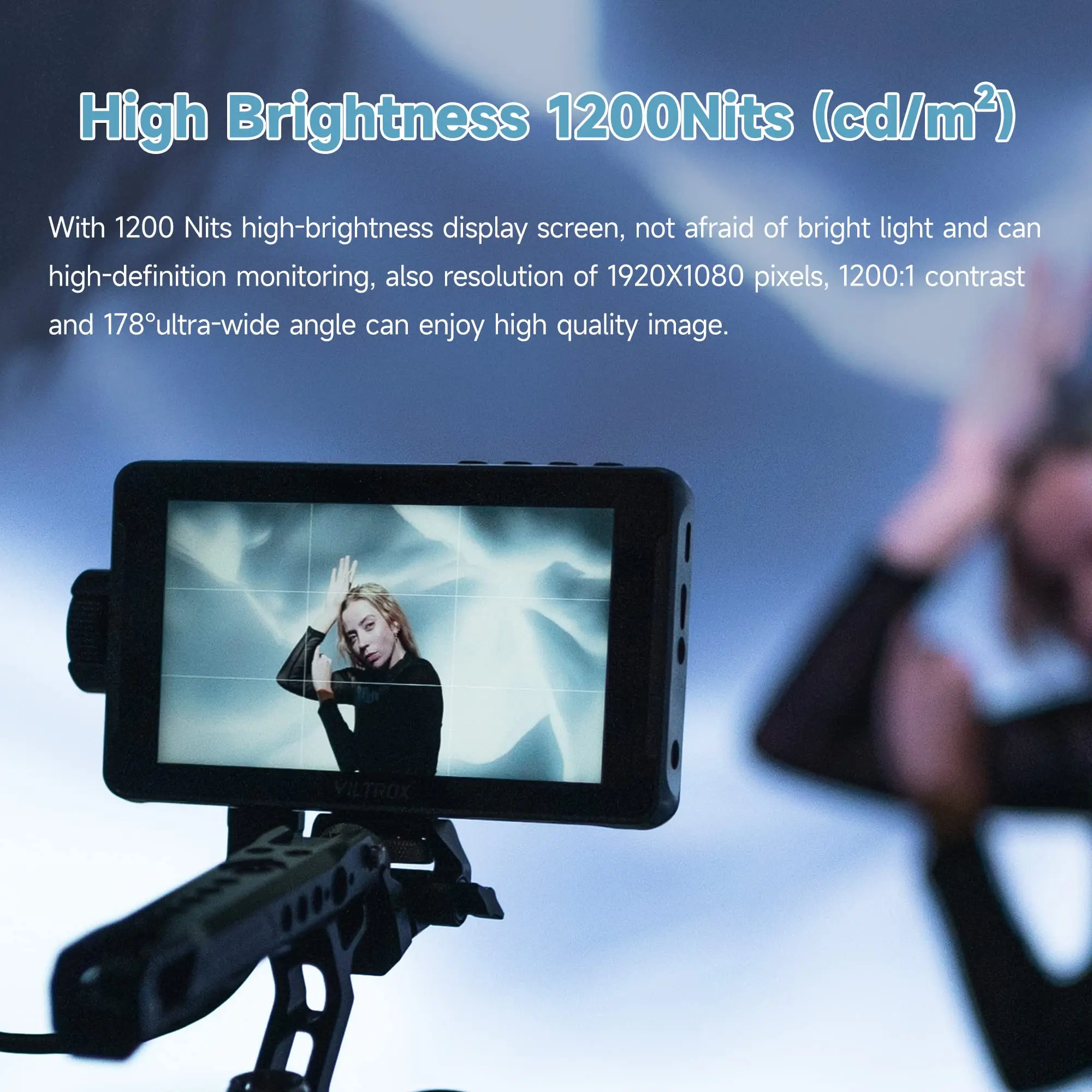 VILTROX DC-550 5.5 Inch 1200 Nits Camera Field Monitor HD 1920x1080 4K Touch Screen Video Monitor with 3D Lut Input Output