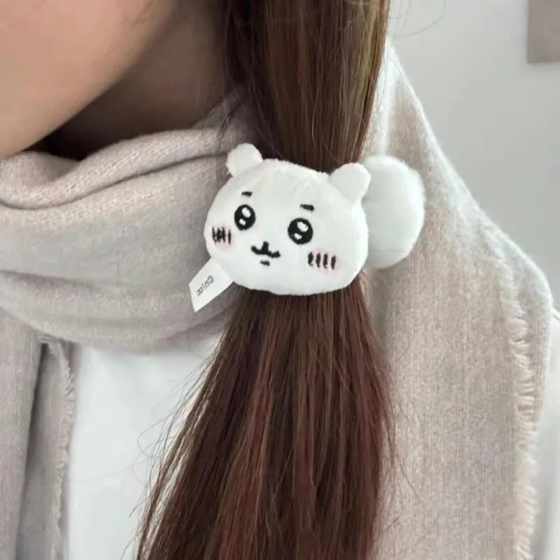 

New Style Chiikawa Usagi Hachiware Simple Plush Hair Ring Sweet and Lovely Hair Accessories Cute Things for Girls