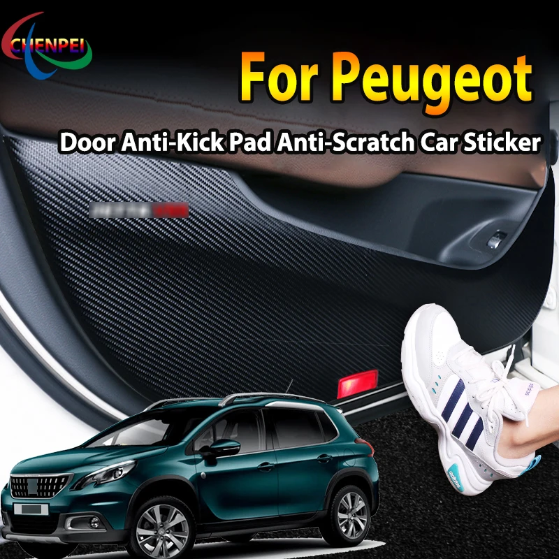 

For Peugeot 2008 2014-2018 508 2011-2018 508508L 2019-2021 Car Door Anti Kick Pad Protection Stickers Car Accessories