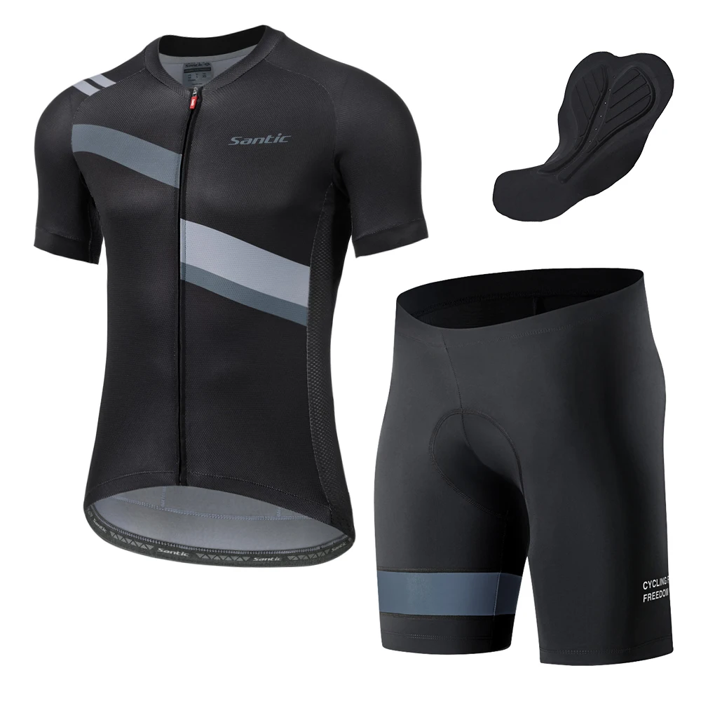 

Костюм велосипедный Santic мужской с коротким рукавом, уличная одежда для фитнеса и активного отдыха, 4D Мягкая футболка, быстросохнущая Спортивная одежда для горного велосипеда