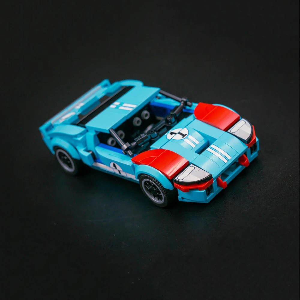 Creative Garage MOC Champion Series 330 P3 Racing GT40 Sportwagen-Bausteine, Montagespielzeug, Ziegelsteine, Geburtstagsgeschenke für Kinder – Detail 10