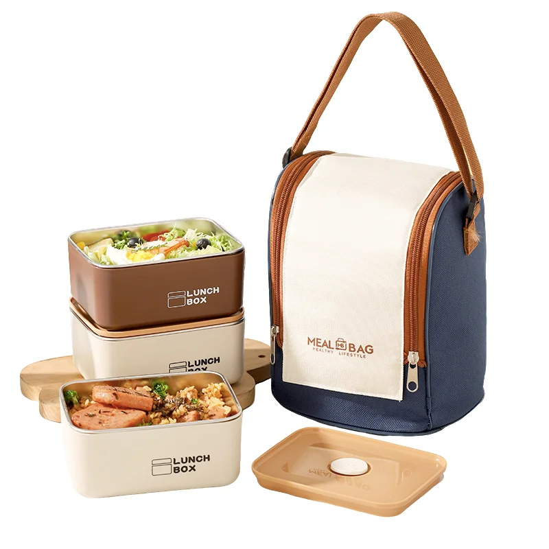 Premium Stainless Steel Insulated Leak-Proof Multi-Layer Lunch Box with Food Storage Compartments