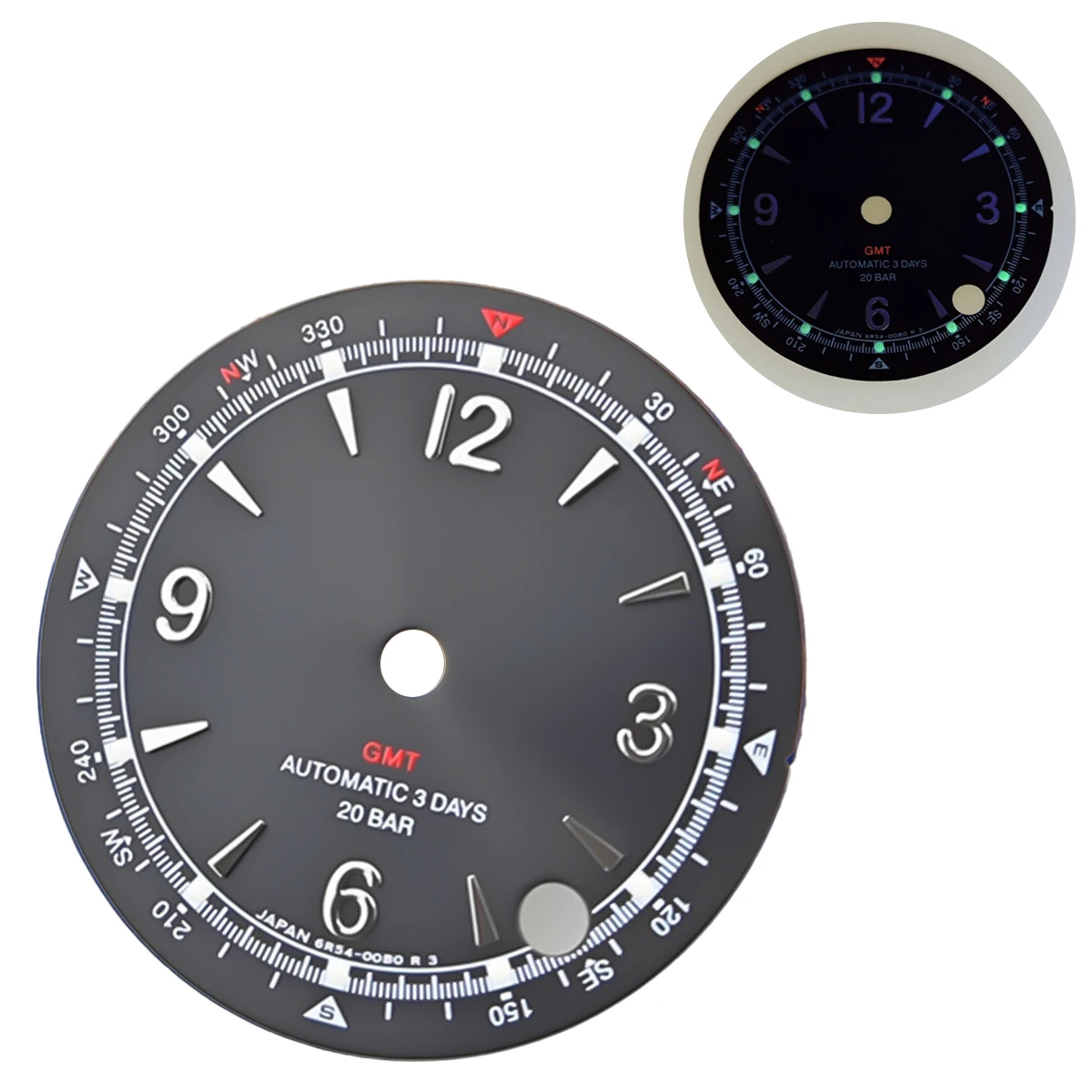 Green Lume Pilot Alpinist Dial - 28.5mm Case Mod Parts