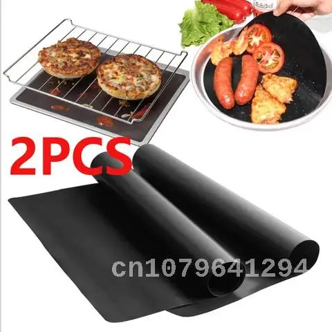 

2 pcs BBQ Grill Mat Barbecue outdoor Baking Non-stick Pad Reusable Cooking Plate 40 * 33cm For Party PTFE Grill Mat Tools New