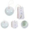 Ceramic Wind Chime Japanese Style Decor Bell Car Pendant Praying Window Blue Ornaments 4