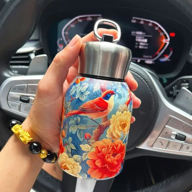Portable 304 Stainless Steel Insulated Cup 300ml Mini Coffee Mug Double Wall Leak-Proof Water Bottle Outdoor Travel Office 3