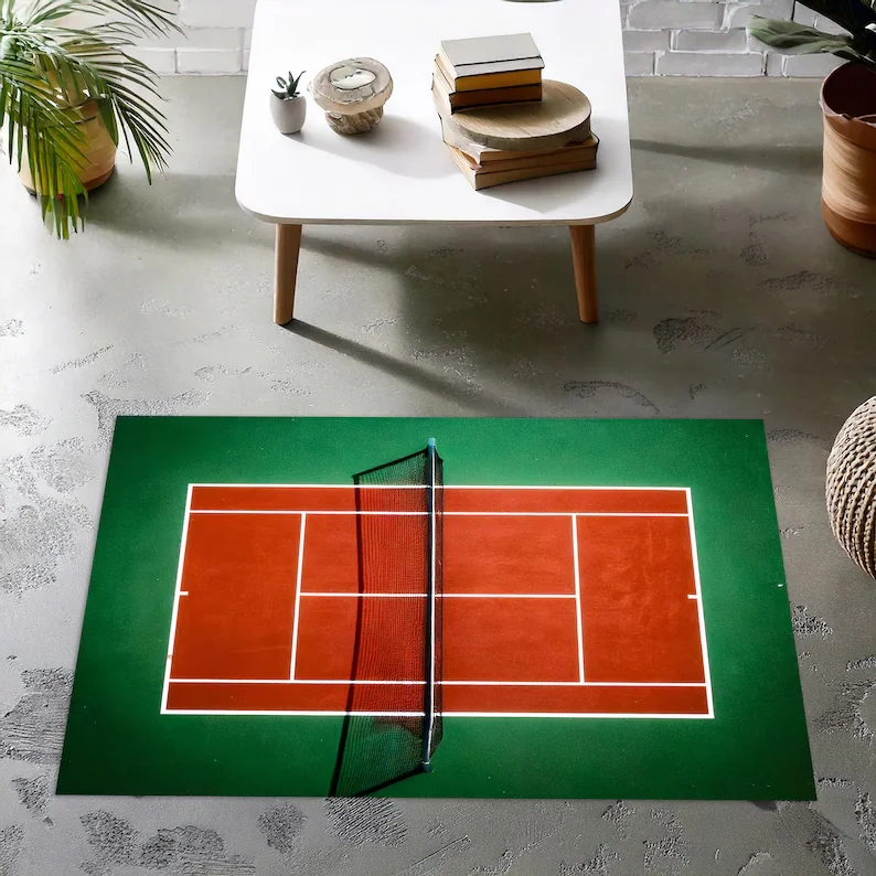 שטיח טניס ריאליסטי לחדר משחקים בית סלון חדר שינה קישוט שטיח