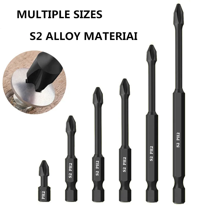 

Alloy Strong Magnetic Batch Head Cross High Hardness Hand Drill Bit Screw Electric Screwdriver Set 50 65 70 90 150mm Impact