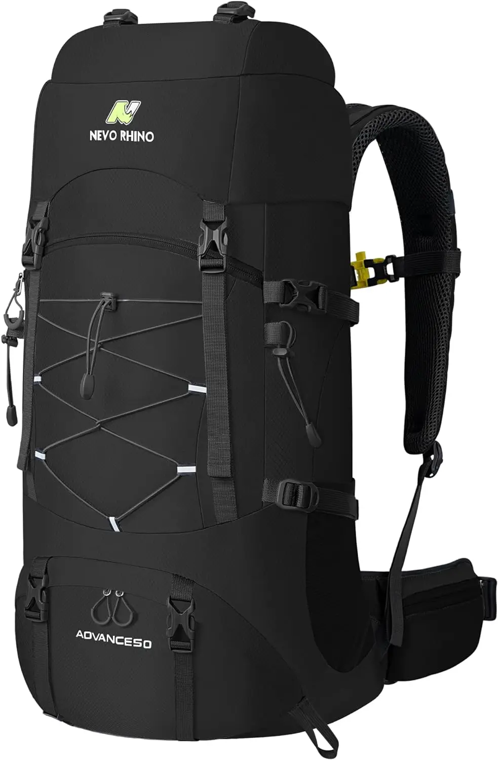 

N NEVO RHINO Waterproof Hiking Backpack 50L/60L, Camping Backpack with Rain Cover, Hiking Travel Mountaineering Backpack