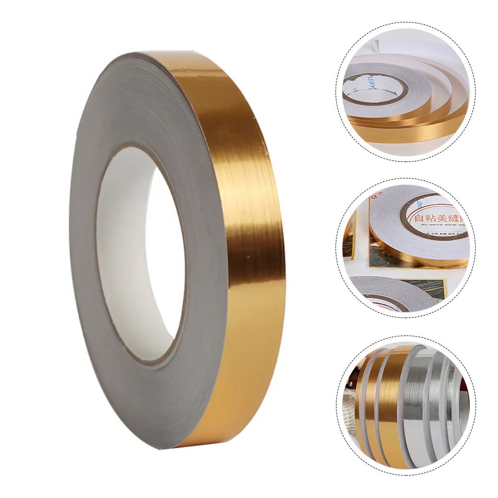 

Stickers Gold Foil Lines Tile Filler Seam Filling Self-adhesive Tape Floor Crevice Decorative Ground Seal