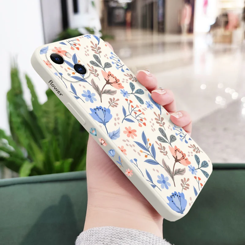 Romantic Garden Phone Case For iPhone 15 14 13 12 11 Pro Max Mini X XR XS MAX SE2020 8 7 Plus 6 6S Plus Cover