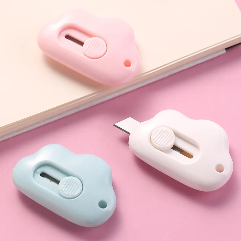 

1ＰｃCute Cloud Shape Mini Utility Knives Box Cutter Retractable Letter Opener Portable Carton Opener